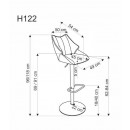 Стул барный HALMAR H122 серый/черный
